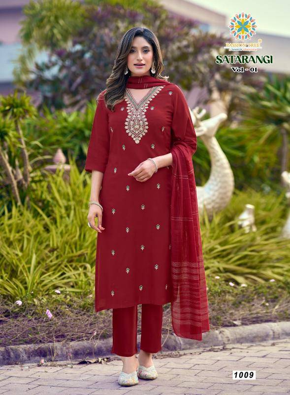 Passion tree satarangi vol-1 Kurti distributors in Ahmedabad